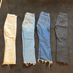 Mother Stylish Women's Jeans Set - Cream, Light Blue, Blue, Black like new